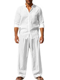 Men's Full Size Button Up Shirt and Pants Set Plus Size - Southern Shores Clothing