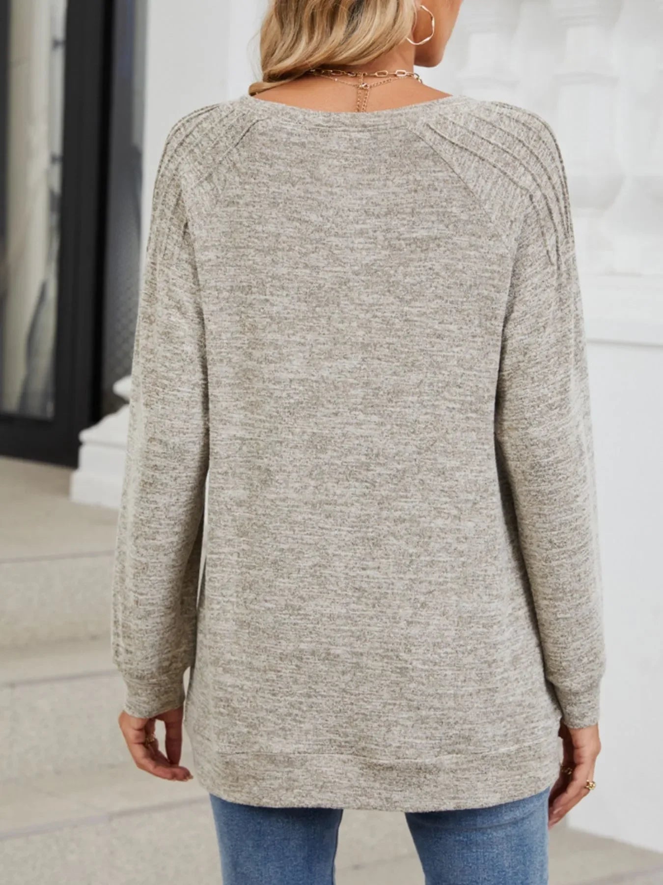 Round Neck Long Sleeve T-Shirt - Southern Shores Clothing