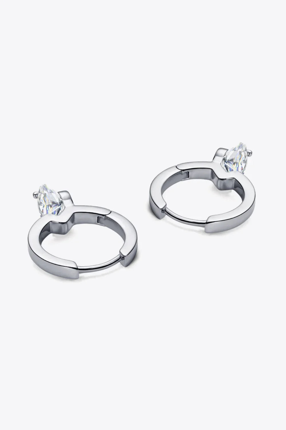 2 Carat Moissanite Sterling Silver Drop Earrings - Southern Shores Clothing
