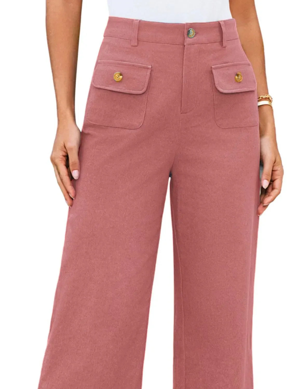 High Waist Wide Leg Relaxed Pants With Comfortable Fit - Southern Shores Clothing