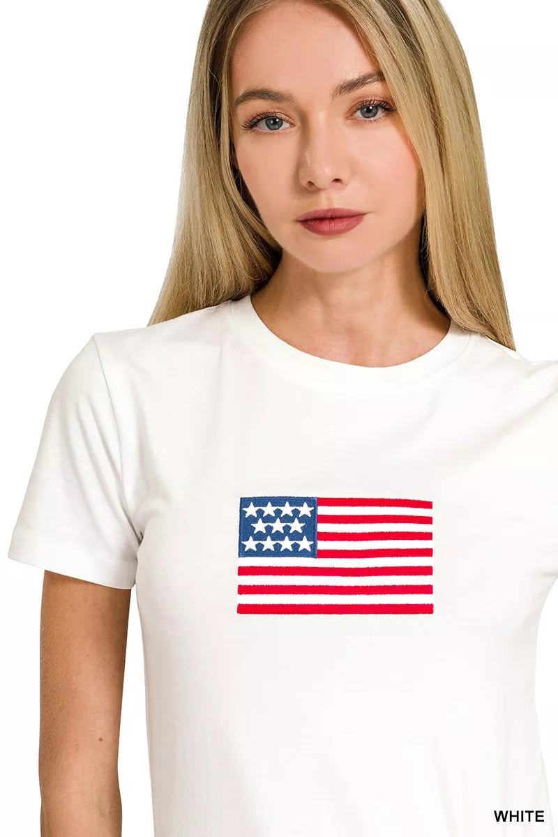 American Flag Graphic Tee