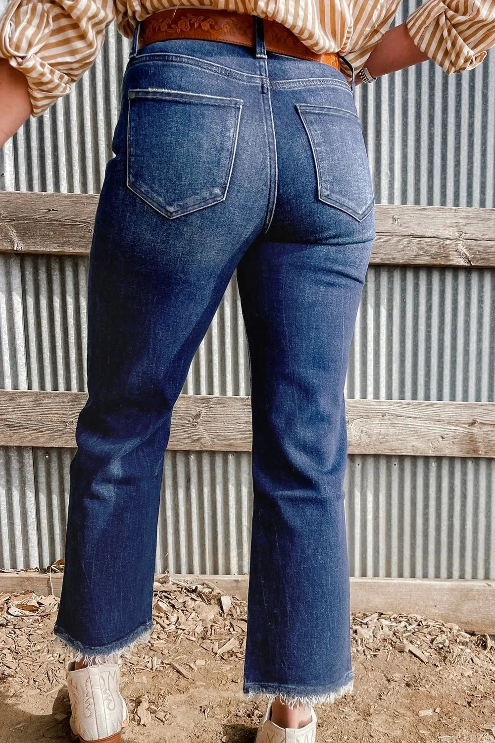 Coastal Mineral Wash High Waist Flared Jeans - Southern Shores Clothing