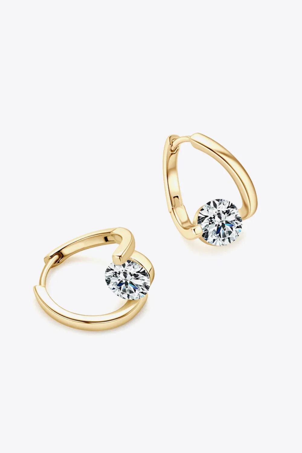 2 Carat Moissanite Heart Earrings in Sterling Silver - Southern Shores Clothing