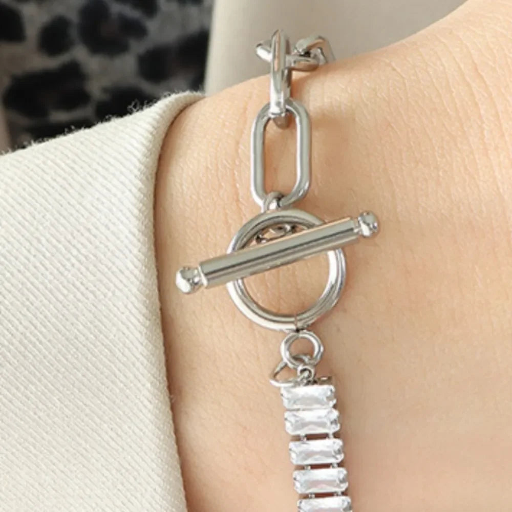 Zircon Titanium Steel Bracelet With Coastal Charm - Southern Shores Clothing