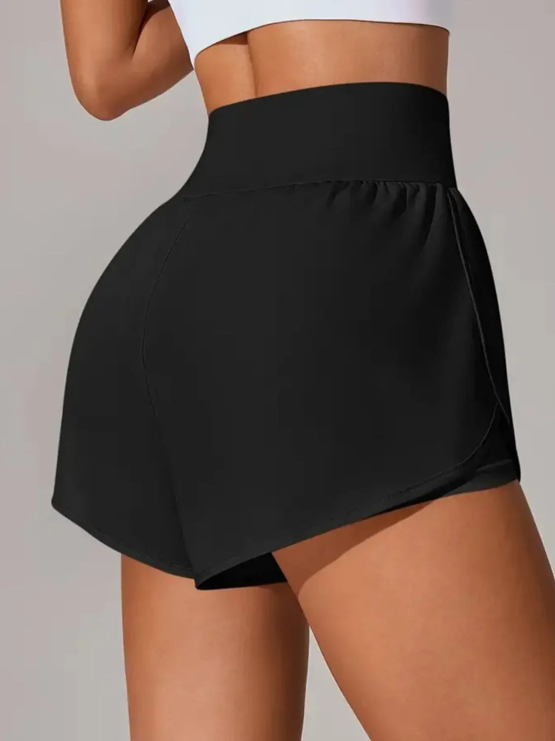 Pocketed High Waist Active Shorts For Daily Activities - Southern Shores Clothing