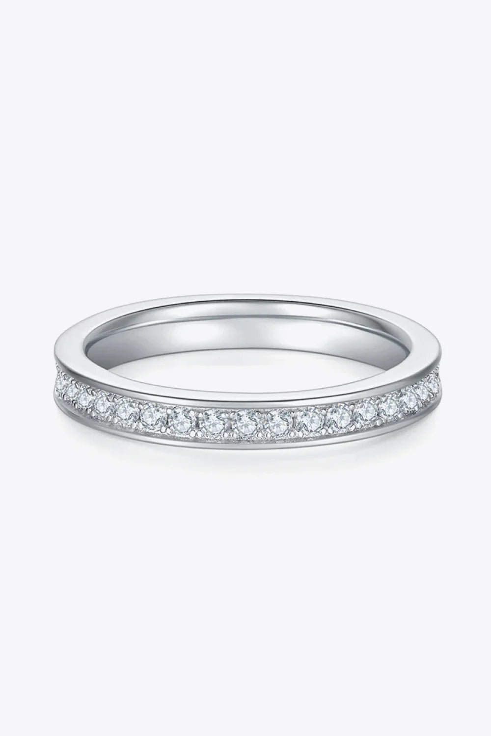 Minimalist Moissanite Sterling Silver Ring - Southern Shores Clothing