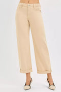 Tummy Control Mid Rise Barrel Jeans Denim - Southern Shores Clothing