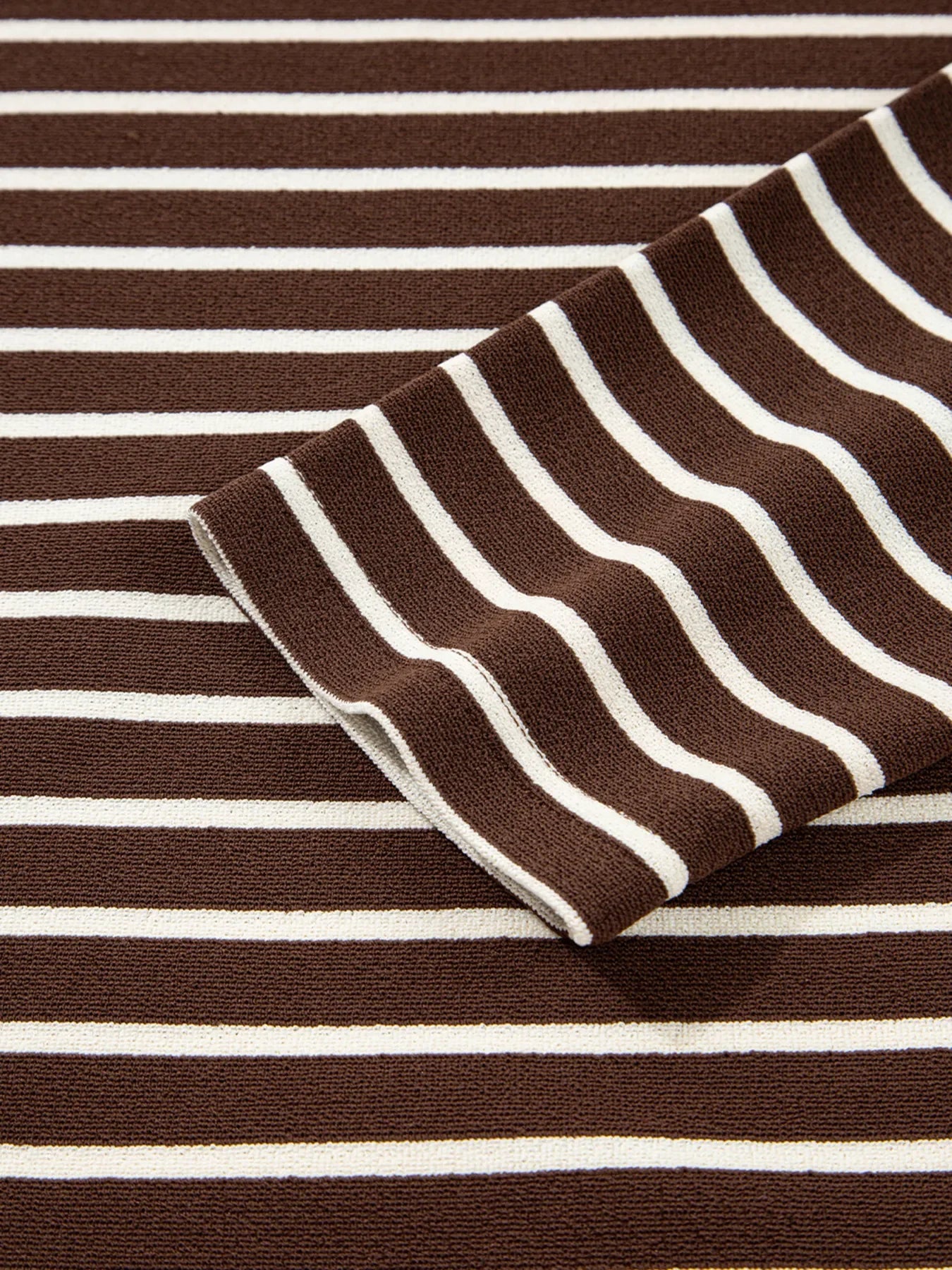 Striped Cropped Crew Neck Long Sleeve T Shirt - Southern Shores Clothing