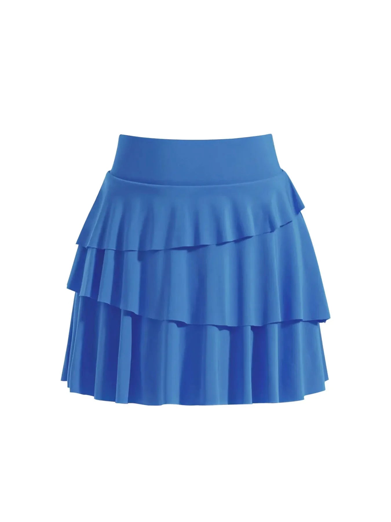 Tiered Ruffle Active Skort With Moderate Stretch - Southern Shores Clothing