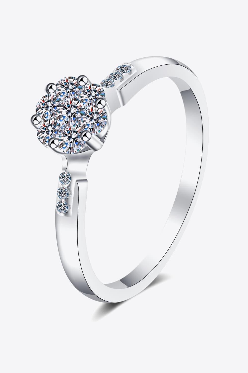 Minimalist Moissanite Ring Sterling Silver 0.24 Carat - Southern Shores Clothing
