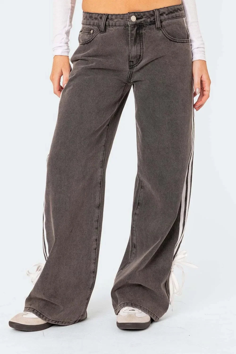 Ocean Breeze Side Striped Loose Fit Denim Jeans - Southern Shores Clothing