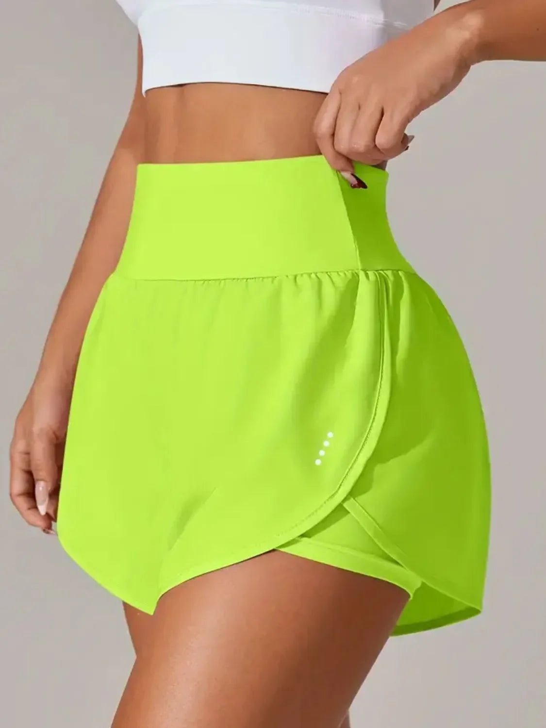 Pocketed High Waist Active Shorts For Daily Activities - Southern Shores Clothing