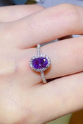 Sterling Silver 1 Carat Purple Moissanite Ring - Southern Shores Clothing