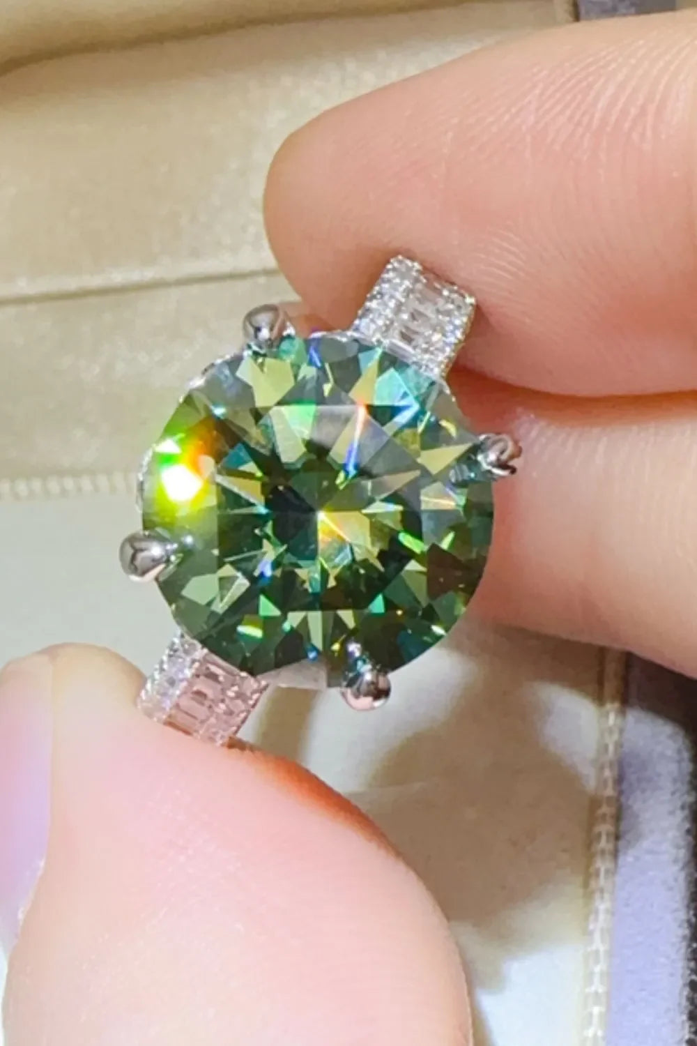 Coastal Inspired 5 Carat Moissanite Sterling Silver Ring - Southern Shores Clothing
