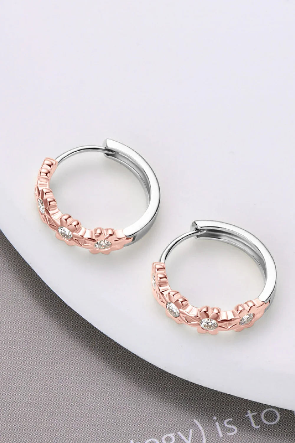 Moissanite Sterling Silver Huggie Earrings - Southern Shores Clothing