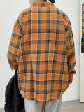 Plus Size Plaid Long Sleeve Button-Down Shirt - Southern Shores Clothing