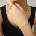 Titanium Steel Chain Bracelet 18K Gold Plated - Southern Shores Clothing