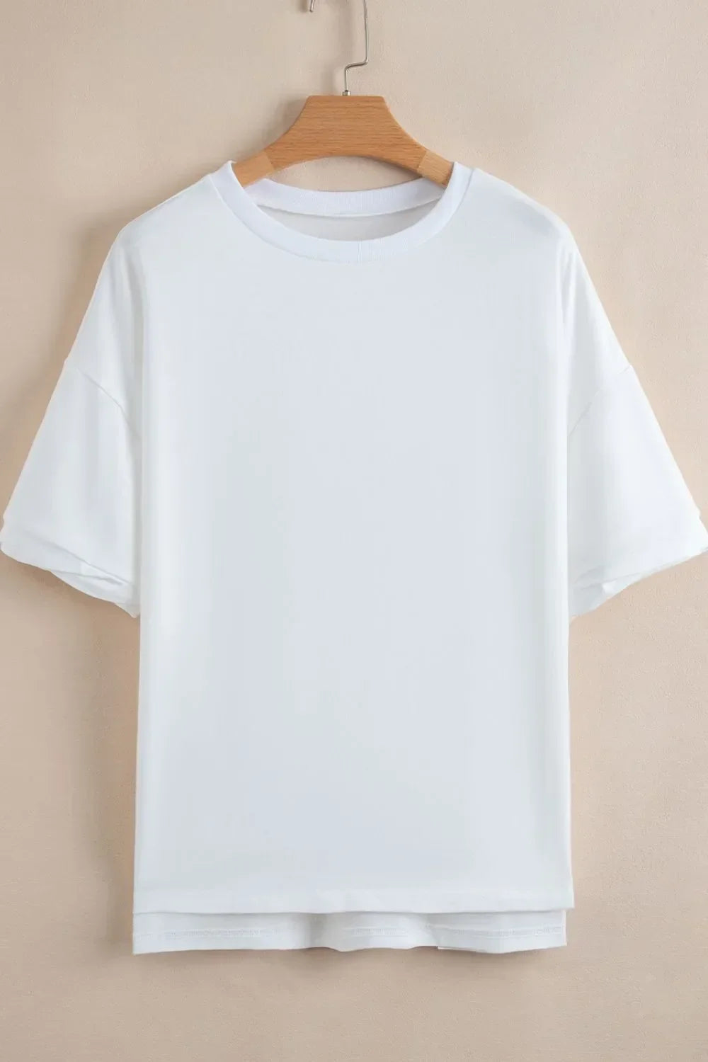 Slightly Stretchy Loose Half Sleeve Hi Low Hem Tee - Southern Shores Clothing