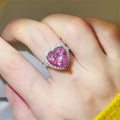 5 Carat Moissanite Sterling Silver Heart Ring - Southern Shores Clothing