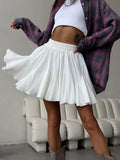 Elastic Waist Flowing Skirt With Ruffled Hem - Southern Shores Clothing