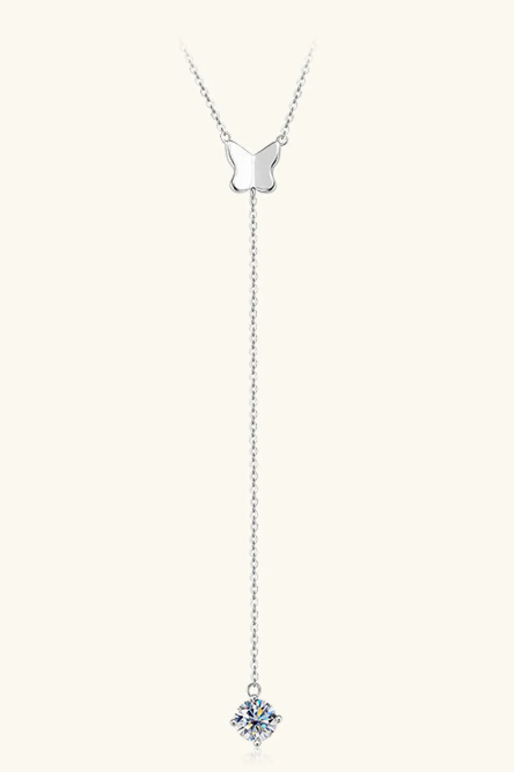 1 Carat Moissanite Sterling Silver Necklace With Sparkle - Southern Shores Clothing