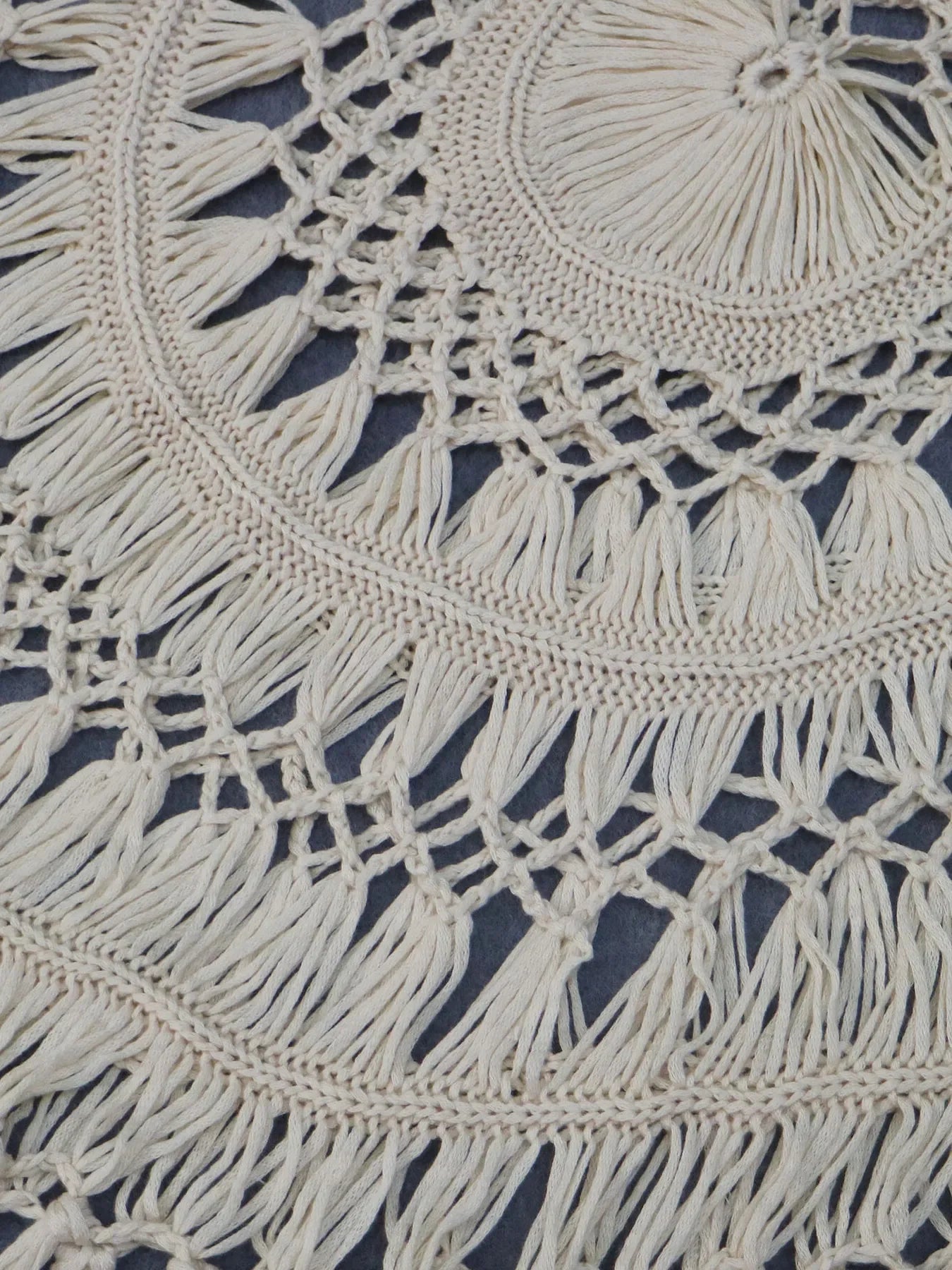 Lightweight Crochet Fringe Beach Cover Up One Size - Southern Shores Clothing