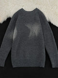 Plus Size Stretch Long Sleeve Crewneck Sweater - Southern Shores Clothing