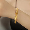18K Gold Plated Titanium Steel Spring Shape Bracelet - Southern Shores Clothing
