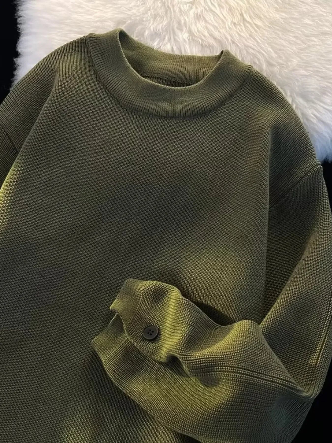 Plus Size Round Neck Long Sleeve Polyester Blend Sweater - Southern Shores Clothing