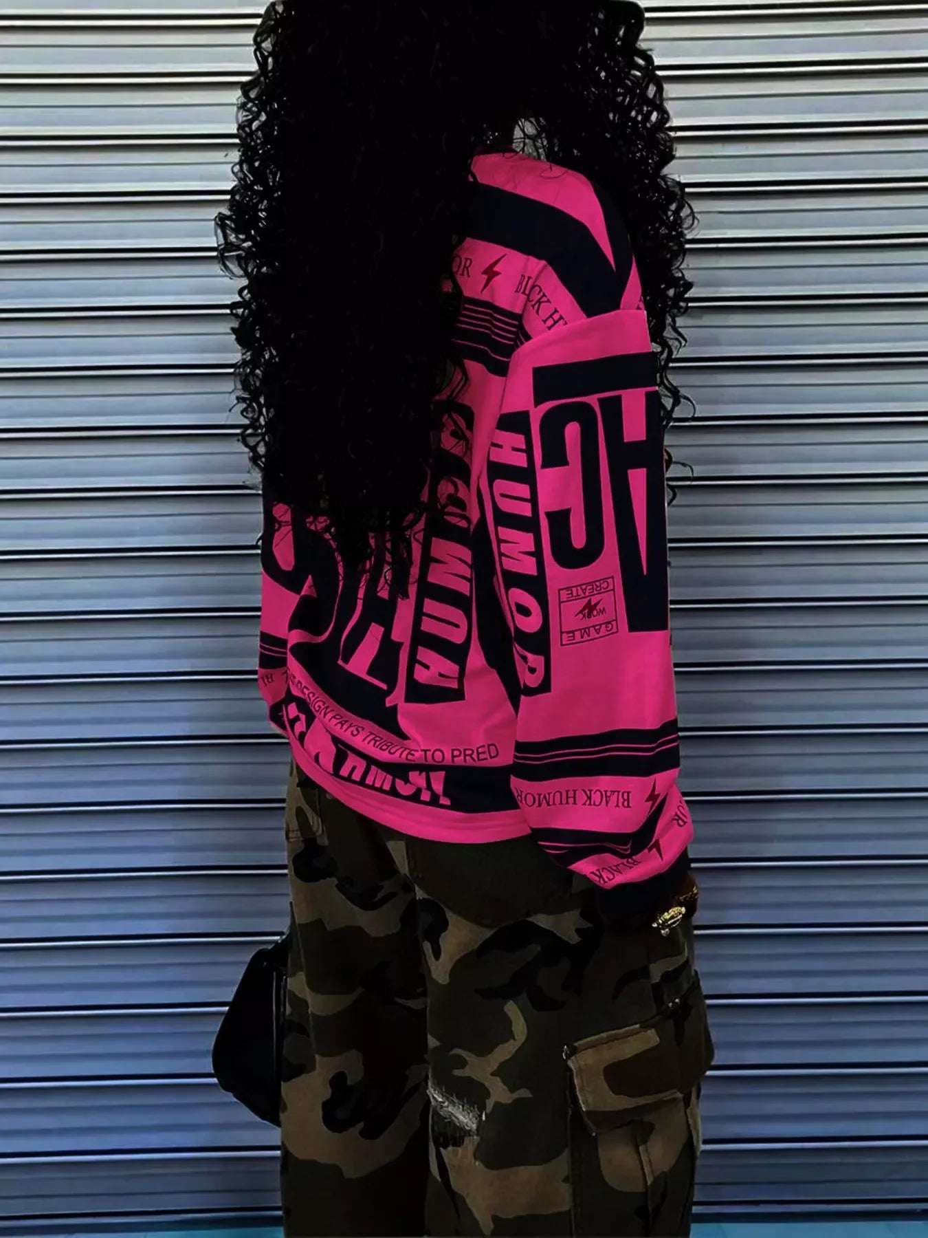 Printed Drop Shoulder Long Sleeve T-Shirt - Southern Shores Clothing