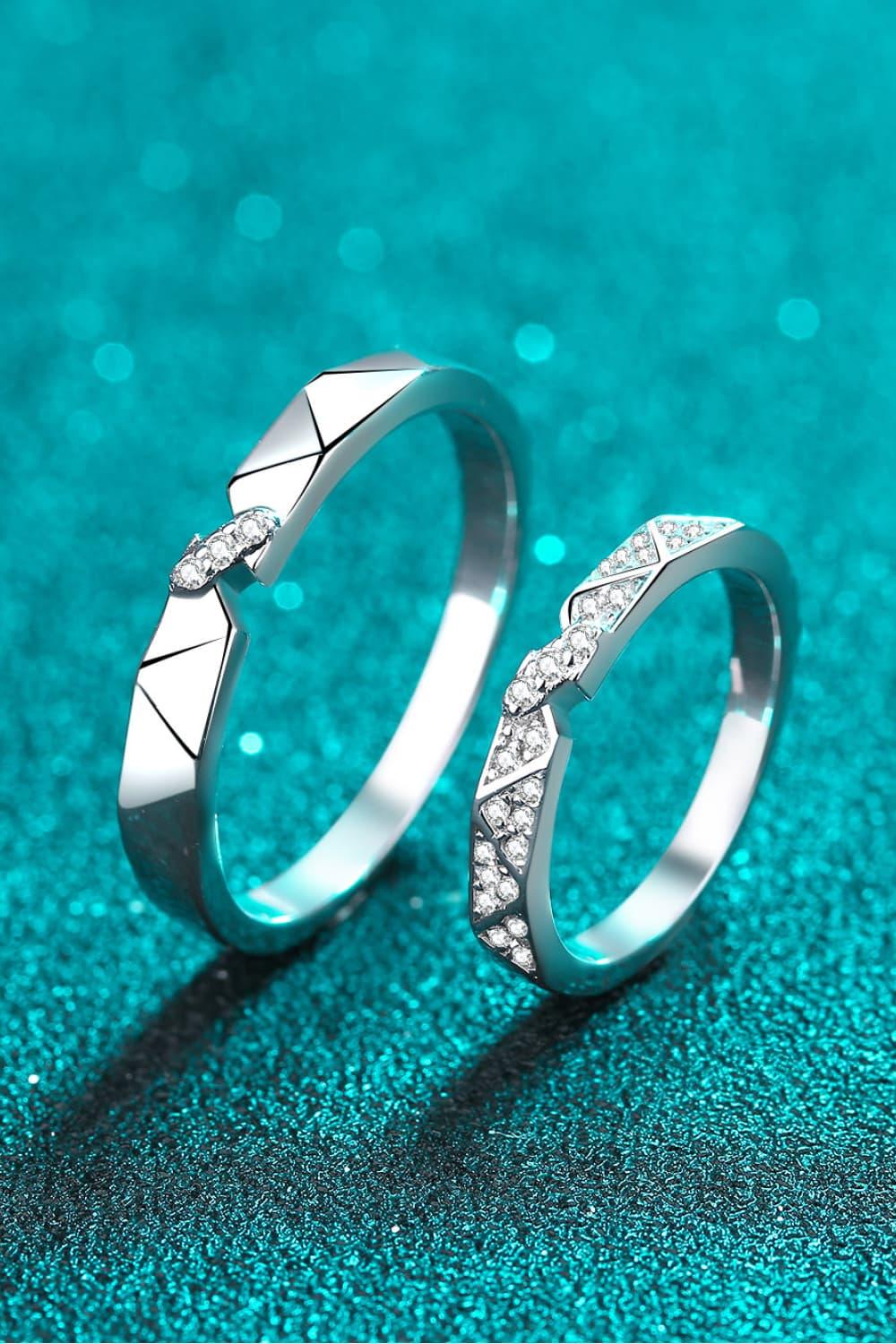 Moissanite Minimalist Rhodium-Plated Ring - Southern Shores Clothing