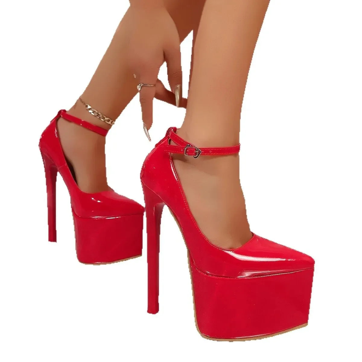 Platform High Heel Pumps Rubber Sole Classic - Southern Shores Clothing