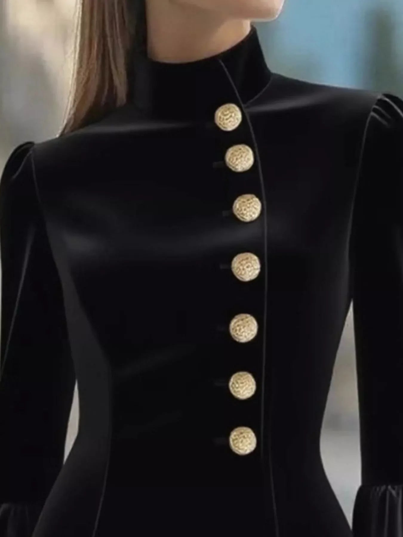 Bell Sleeve Mini Dress With Front Button - Southern Shores Clothing