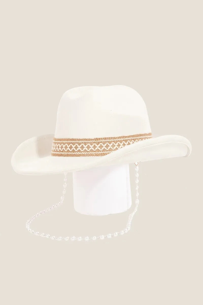 Ornate Band Cowboy Hat One Size Fashion Accessory