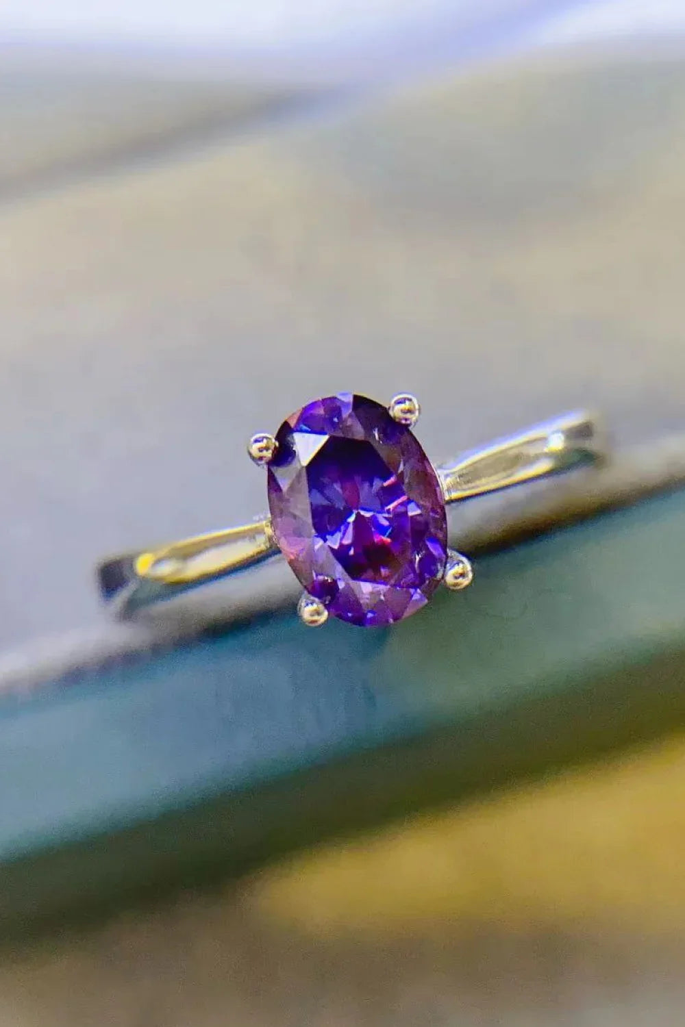 1 Carat Moissanite 4-Prong Solitaire Ring - Southern Shores Clothing