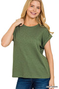 Rolled Sleeve Tee With Relaxed Fit For Daily Wear - Southern Shores Clothing