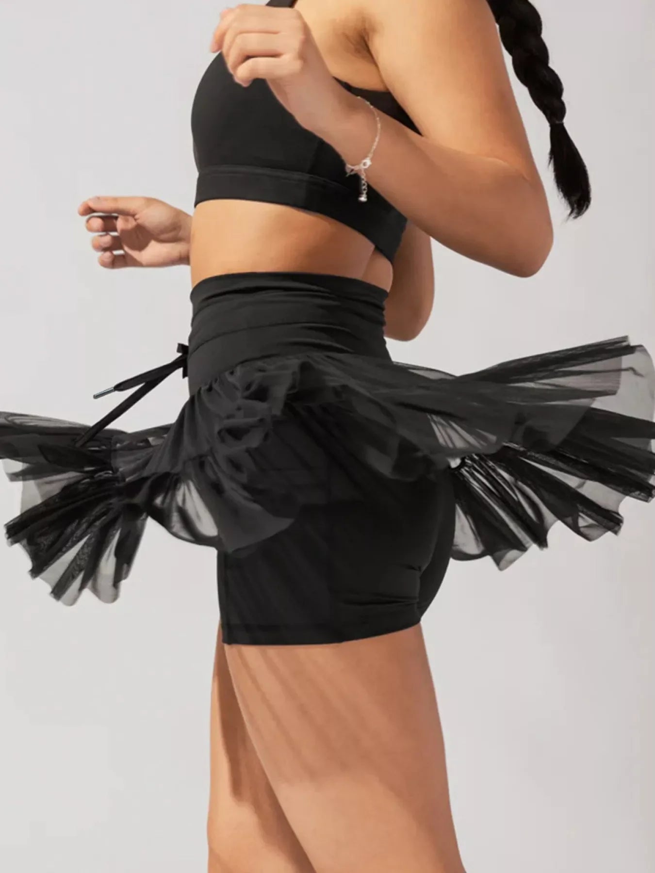 Breathable Pocketed Tiered Skort With Drawstring - Southern Shores Clothing