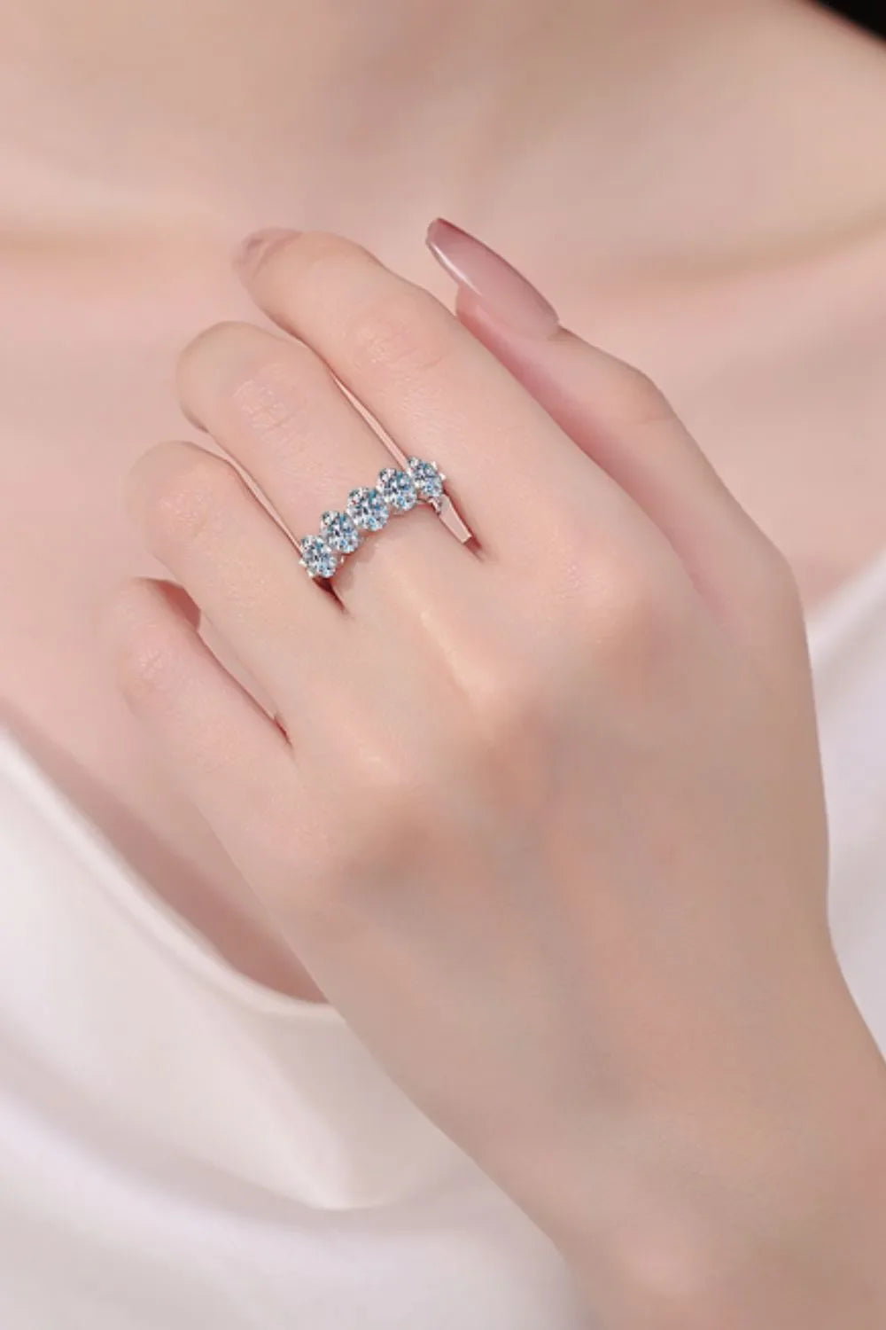 2.5 Carat Moissanite Sterling Silver Ring - Southern Shores Clothing