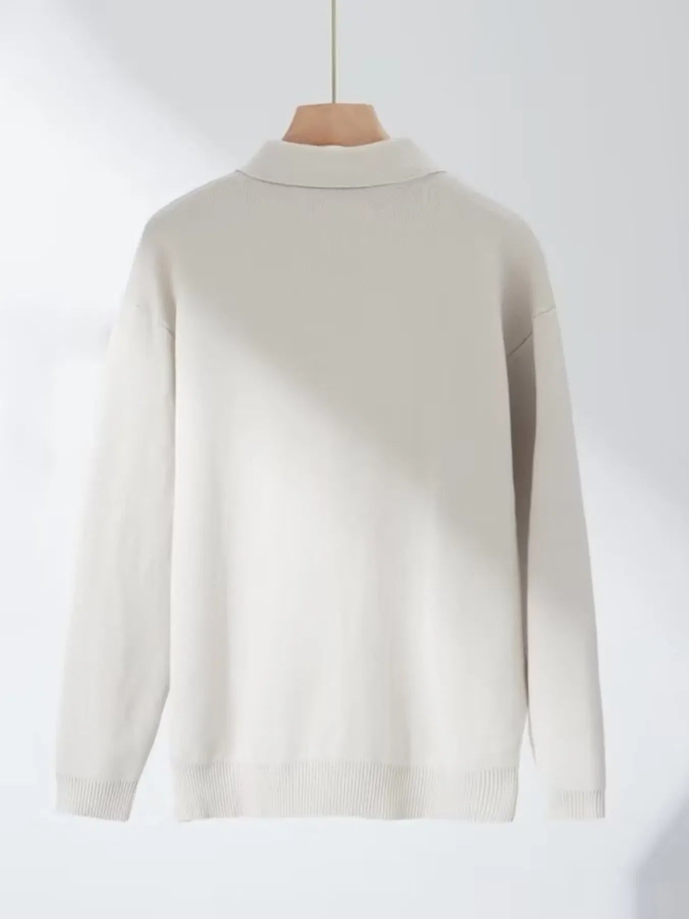 Plus Size Stretch Knitted Half-Zip Pullover