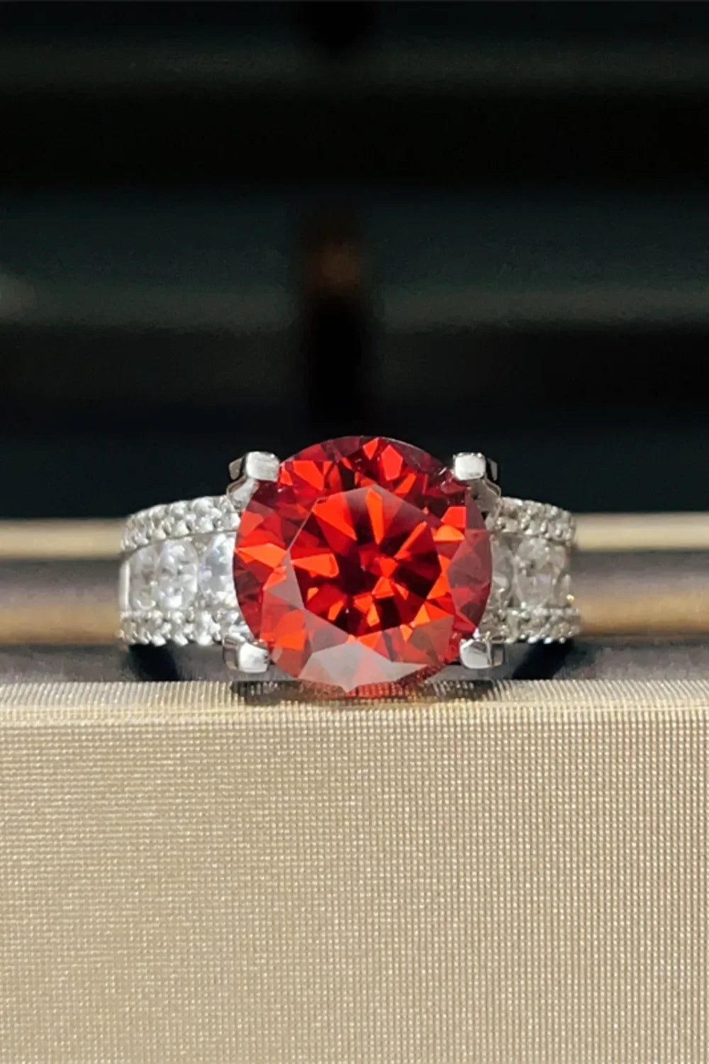 Elegant 5 Carat Moissanite Sterling Silver Ring - Southern Shores Clothing