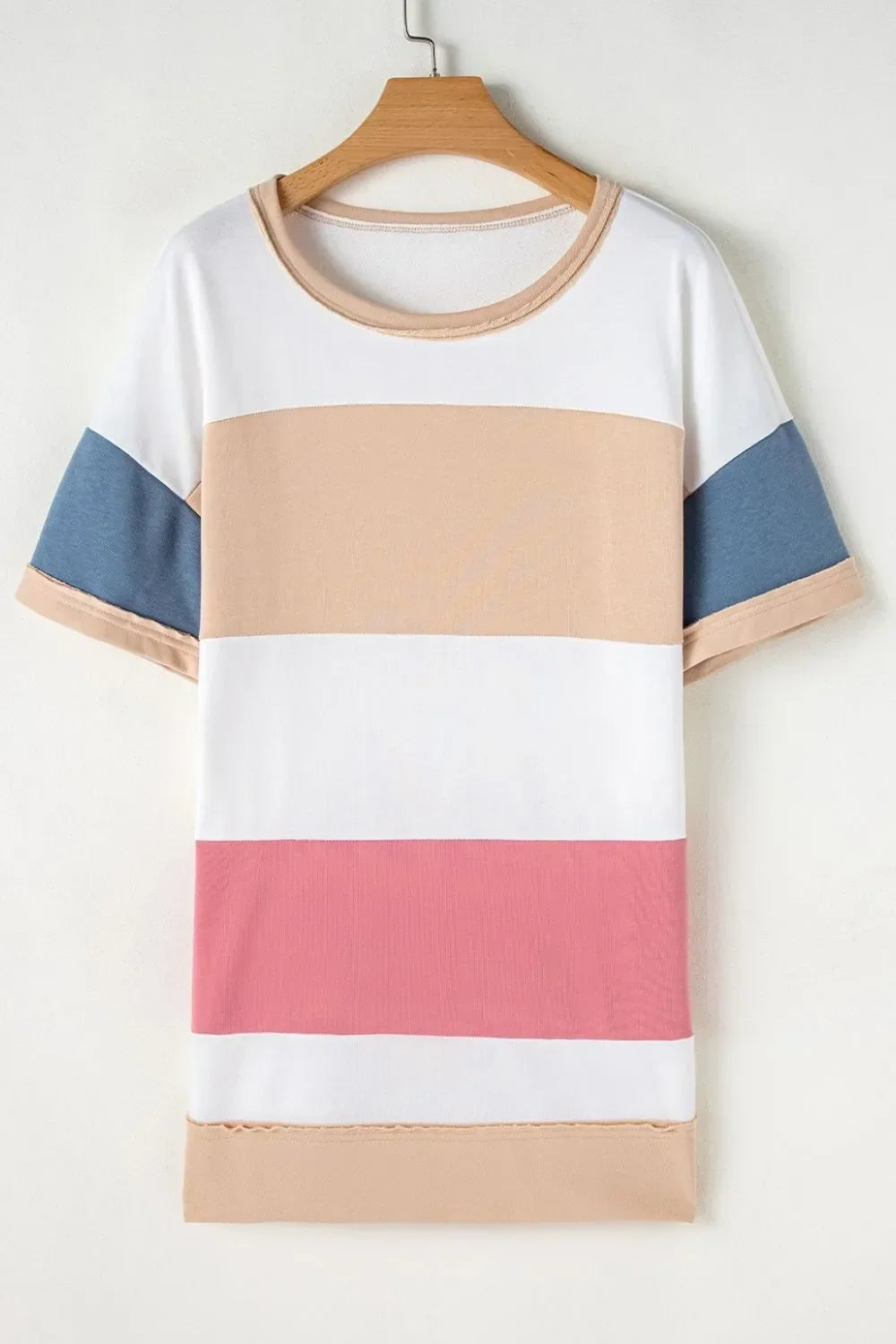 Patchwork Side Split Tunic T-Shirt With Stretch Fabric - Southern Shores Clothing