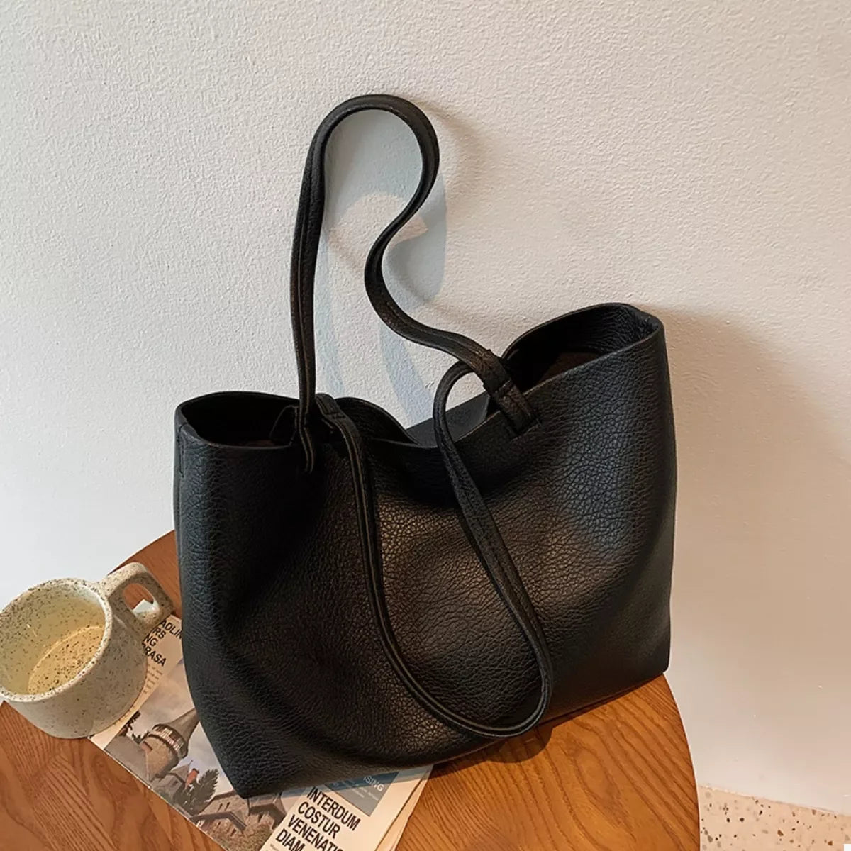 Synthetic Leather Tote Bag Classic Travel Tote - Southern Shores Clothing