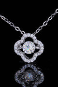 Sterling Moissanite Flower Pendant Necklace Delicate Chic - Southern Shores Clothing