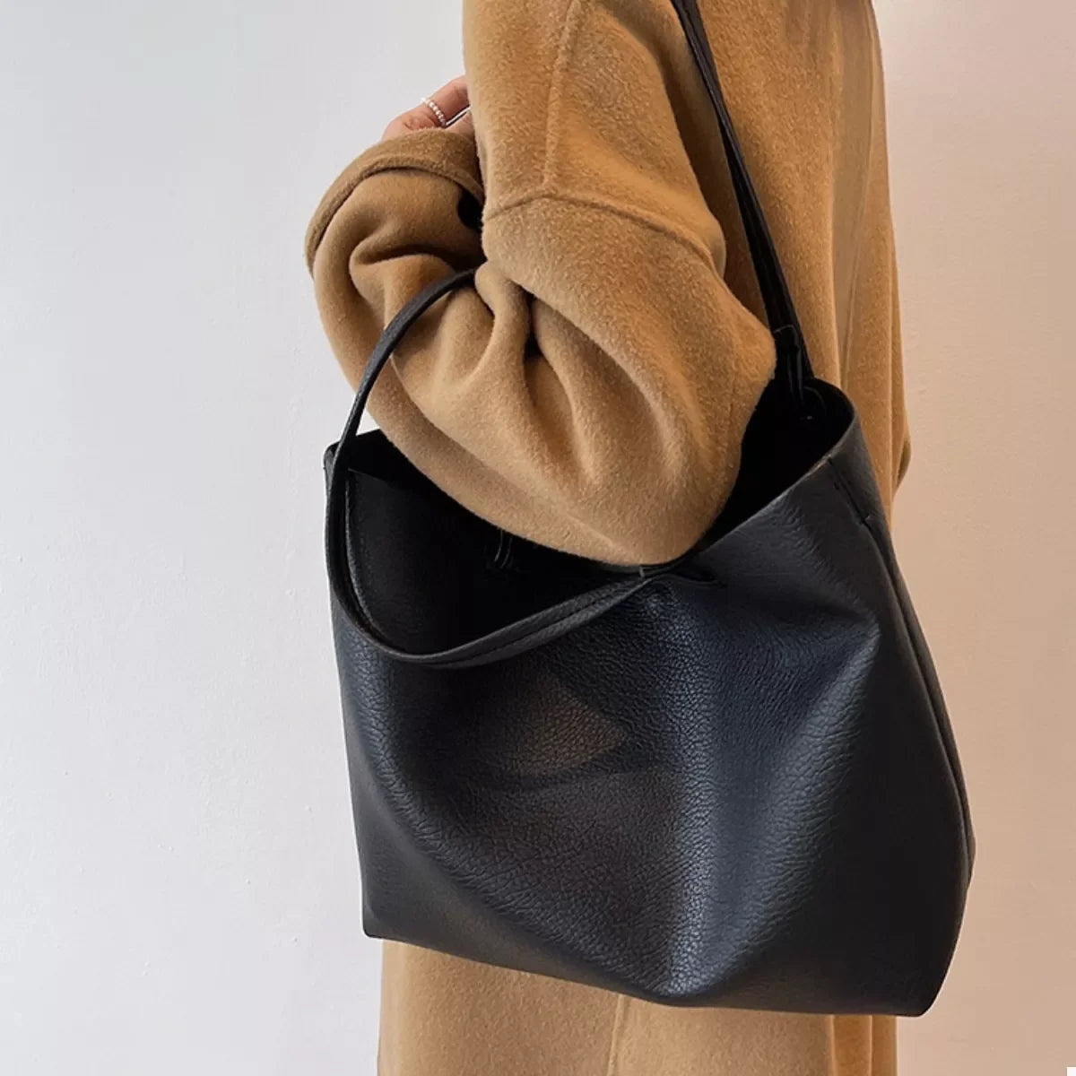 Synthetic Leather Tote Bag Classic Travel Tote - Southern Shores Clothing