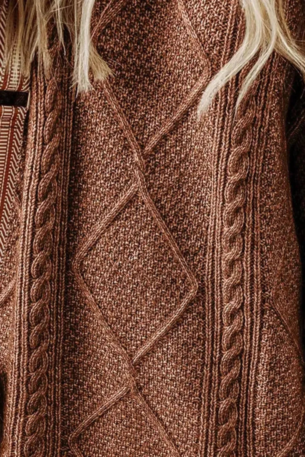 Casual Cable-Knit Round Neck Sweater Dress - Southern Shores Clothing