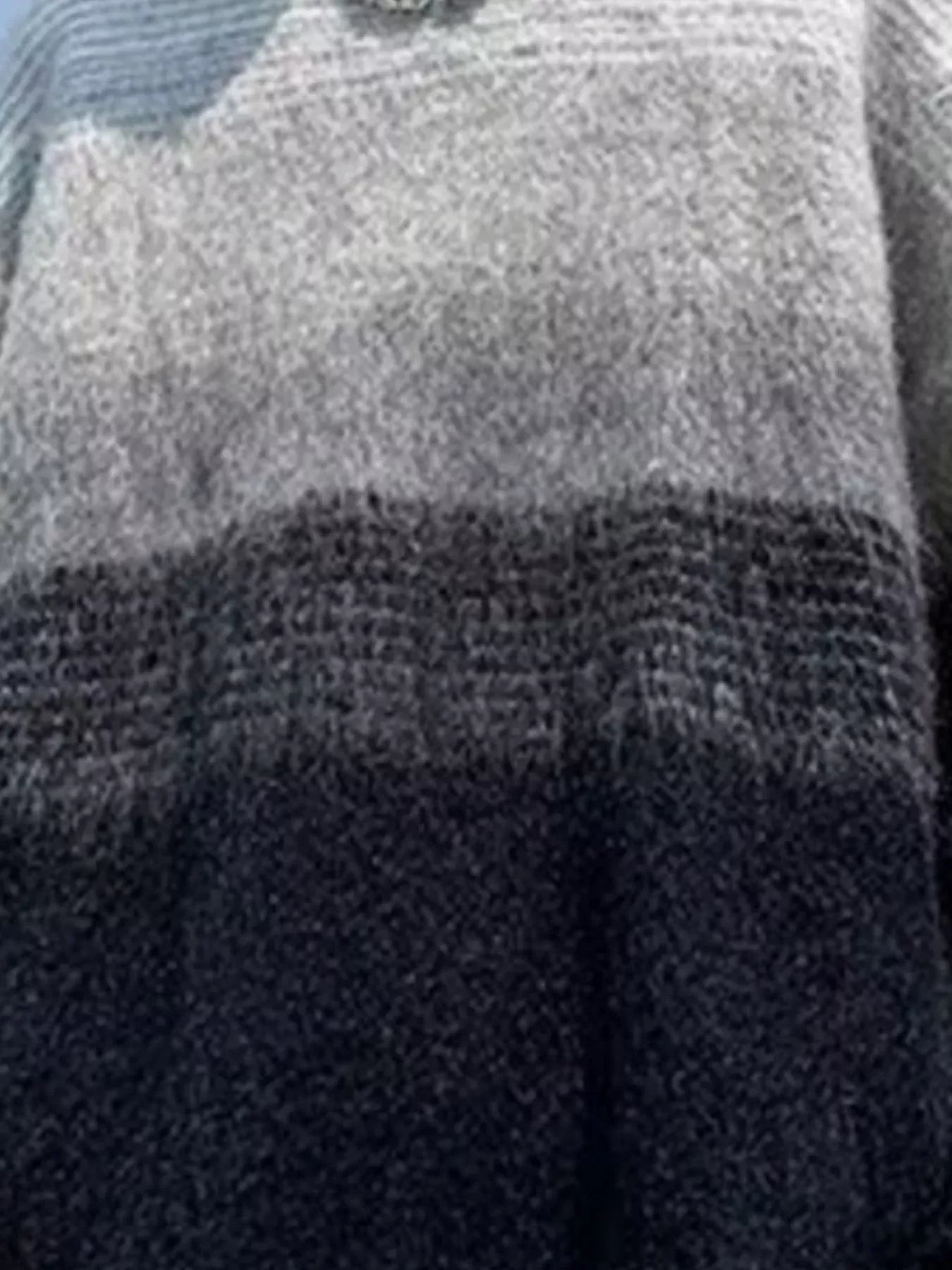 Casual Oversized Gradient Fuzzy Knit Pullover - Southern Shores Clothing