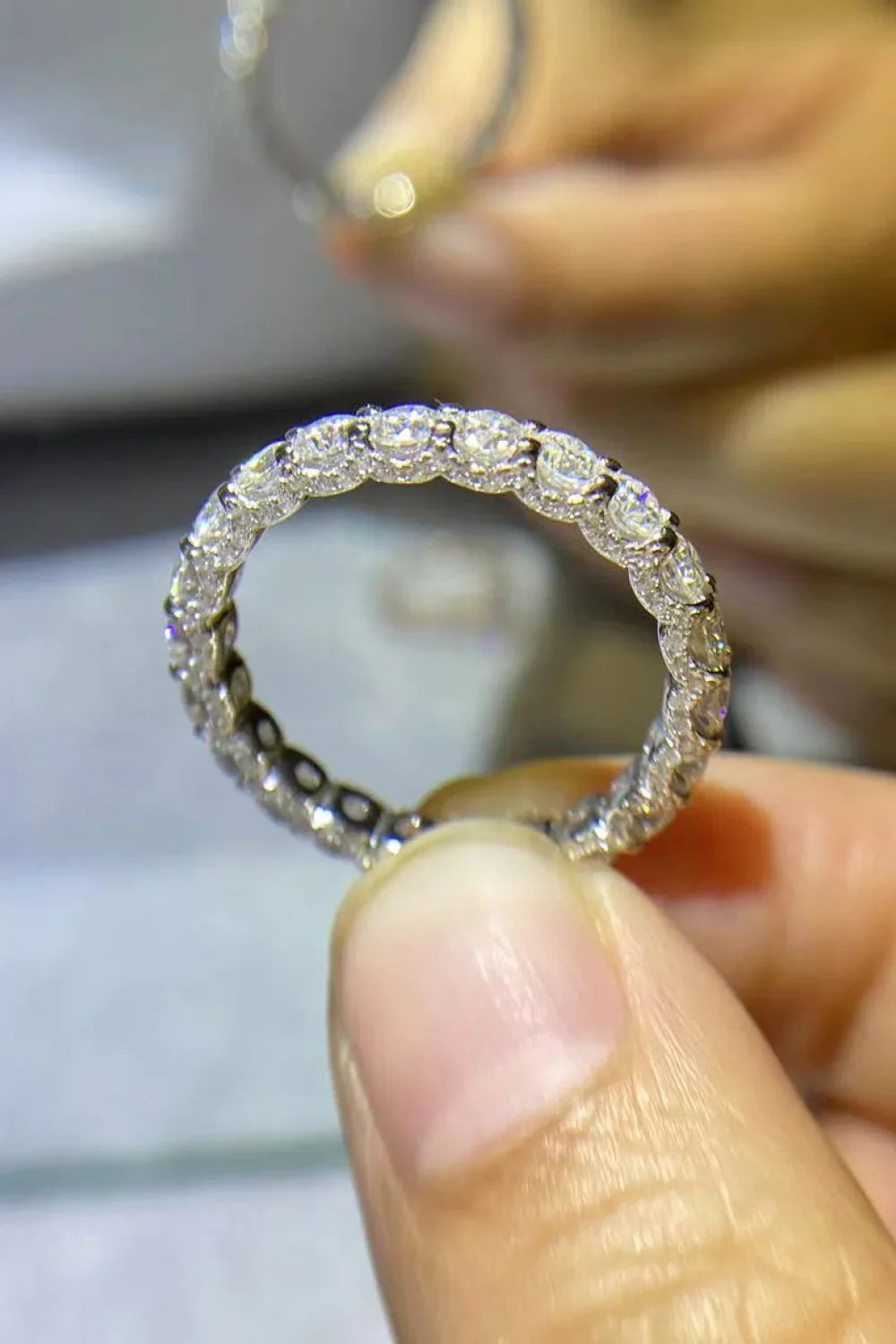 Minimalist 1.5 Carat Moissanite Sterling Silver Ring - Southern Shores Clothing