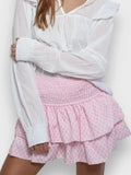 Smocked Wideband Waist Layered Mini Skirt - Southern Shores Clothing