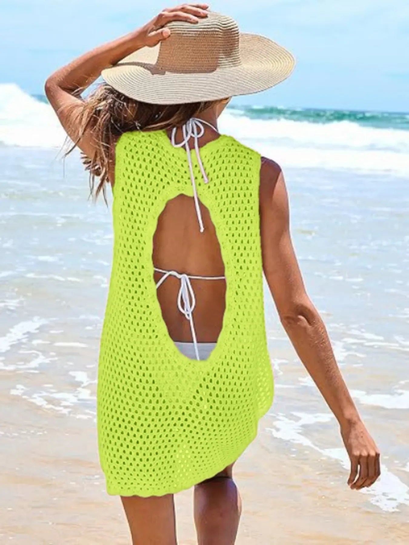 Openwork Block Cover Up Breathable Beachwear - Southern Shores Clothing