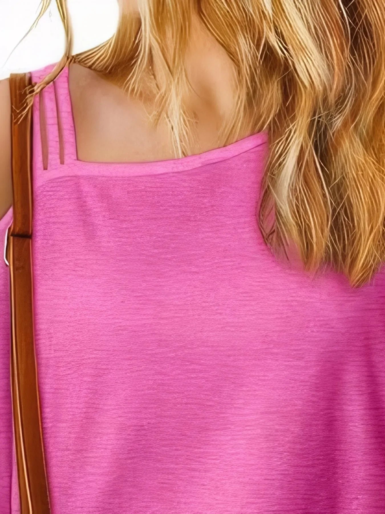 Asymmetrical Neck Half Sleeve Tee With Relaxed Fit - Southern Shores Clothing